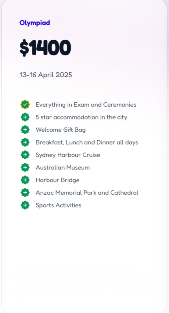 AIS Students Tour to Australia Nextgen Olympaid